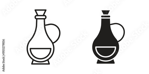 Vinegar icon. Simple outline style concept. Thin line vector illustration.