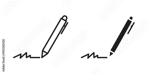 Write icon. Simple outline style concept. Thin line vector illustration.