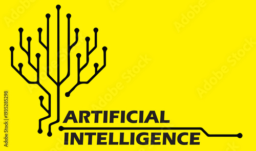 Artificial Intelligence and Technology Digital Logo Concept
