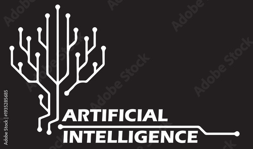 Artificial Intelligence and Technology Digital Logo Concept