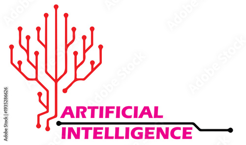 Artificial Intelligence and Technology Digital Logo Concept