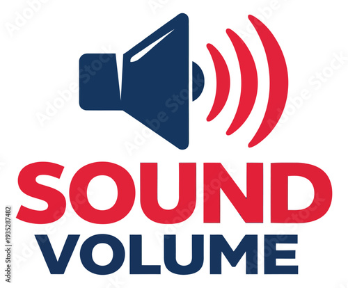 Modern illustration of a loudspeaker icon depicting sound waves for multimedia applications