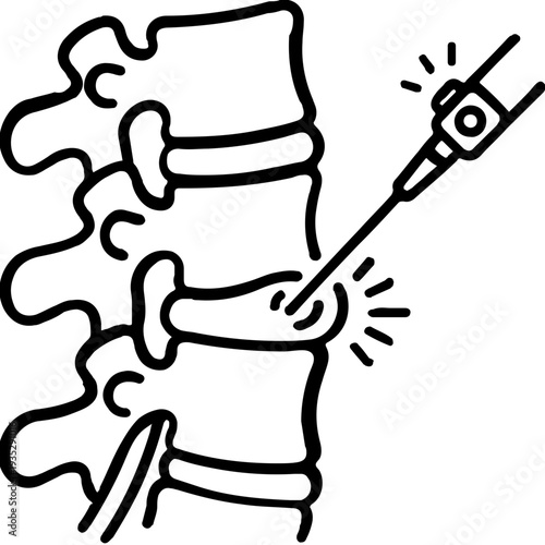 허리 척추 디스크 치료 아이콘