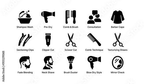 Haircut icons: tools and techniques for professional styling