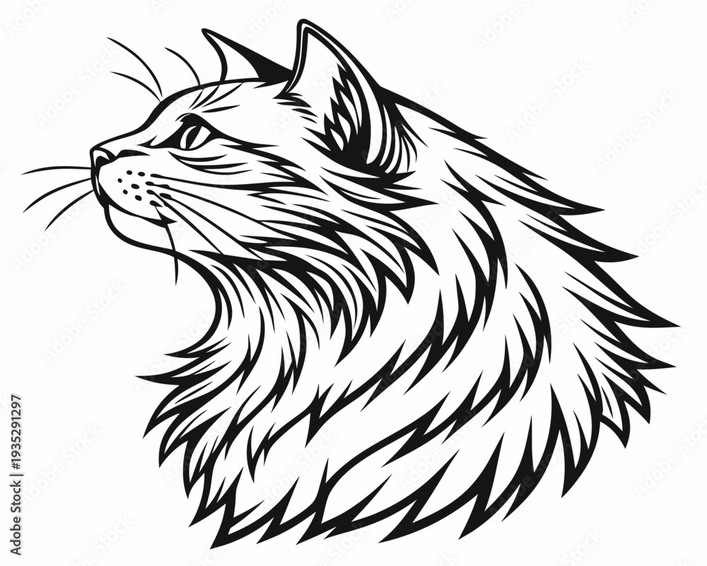 Obraz premium vector illustration of a cat