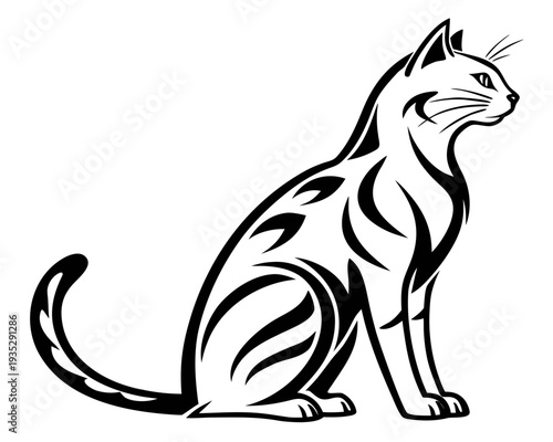 black cat vector illustration