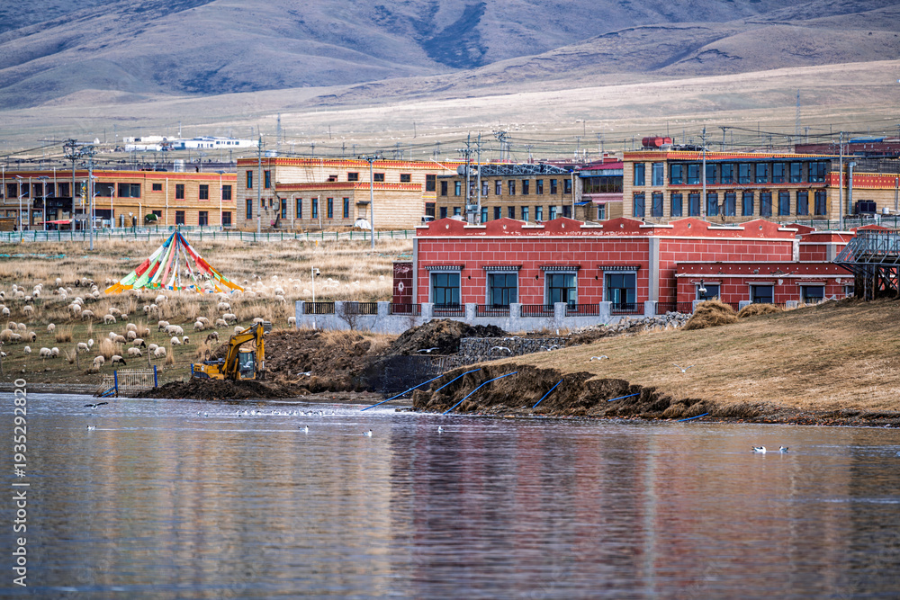 Fototapeta premium Scenery of Qinghai Lake Scenic Area, Qinghai Province, China