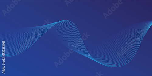 Abstract blue background with flowing lines for futuristic concept. Dynamic waves. vector illustration.