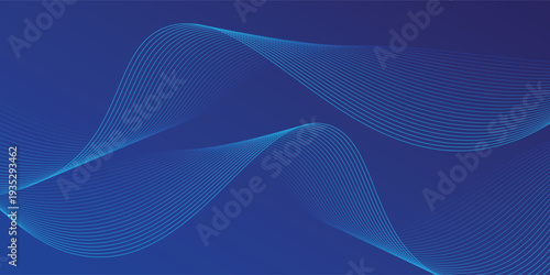 Abstract blue background with flowing lines for futuristic concept. Dynamic waves. vector illustration.