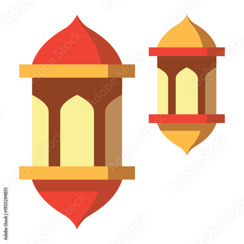 Ramadan Lantern Decoration Illustration