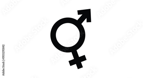 Combined male and female symbols representing gender identity and diversity