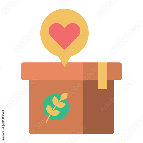 Islamic Charity Donation Box Flat Icon