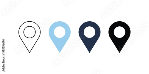 Map Marker and Location Pin Icons for Navigation