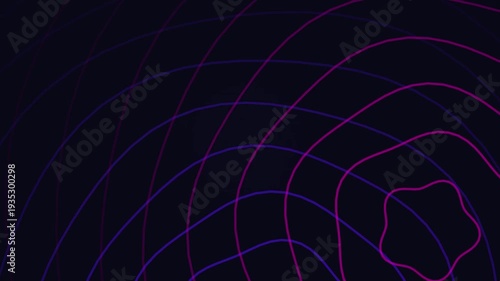 Abstract Neon Lines Geometric Shapes Motion.