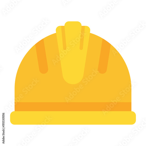 Worker Helmet Flat Icon – Home Renovation & Construction Illustration