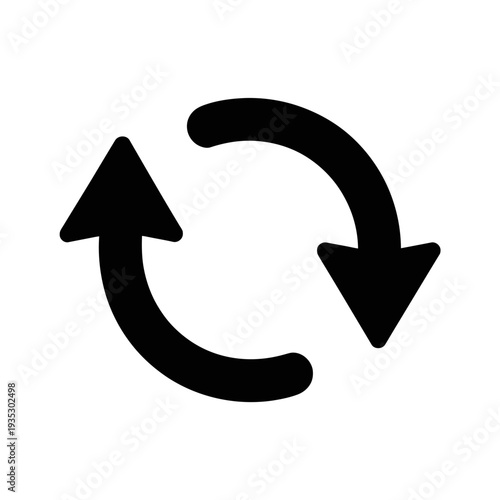 Circular arrows refresh and reload icon symbol