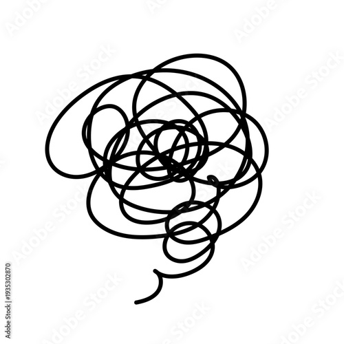 ぐるぐるの線　もやもや　漫符_2