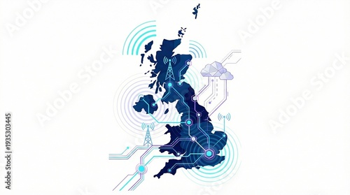 UK's Next Generation 6G Network Connectivity Across Maps of United Kingdom with Advanced 5G+ Technology