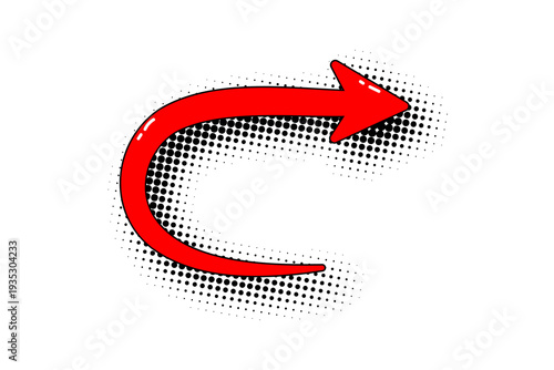 red and white arrows