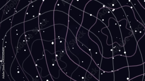 Constellation Patterns in Dark Night Sky.