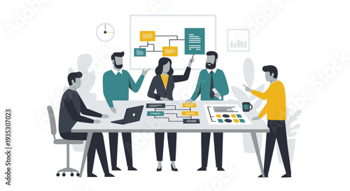 Team Collaboration Meeting with Business Strategy.