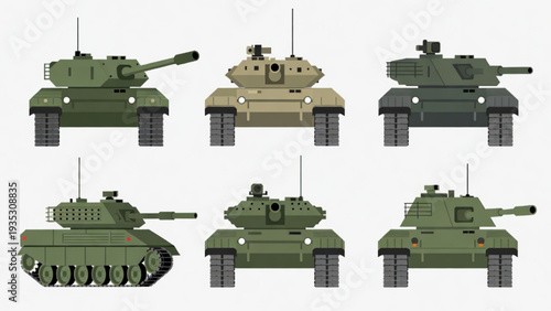 Armored Battle Tank Collection – Modern Warfare Side View