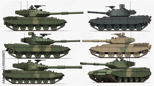 Armored Battle Tank Collection – Modern Warfare Side View