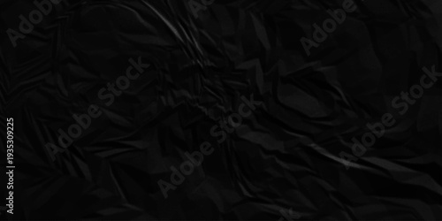 Paper texture background, Old paper background ripple soft black pattern wave crumple. Crushed and creased soft paper. Abstract wrinkle effect grunge and rough backdrop vintage page.