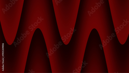 Abstract Dark Red Wave Background Smooth Gradient Flowing Curves Minimalist Corporate Presentation Web Wallpaper Vector