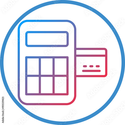 Pos Terminal Line Icon Style
