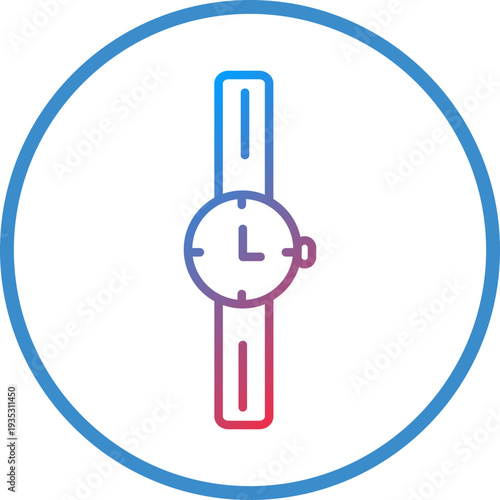 Wristwatch Sale Line Icon Style