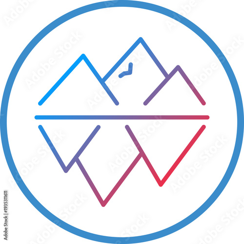 Free Download Iceberg Line Icon Style - GFXLoad