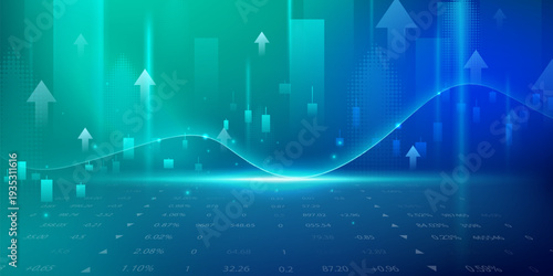 business vector illustration design Stock market charts or Forex trading charts for business and finance ideas.