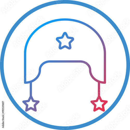 Earflaps Line Icon Style