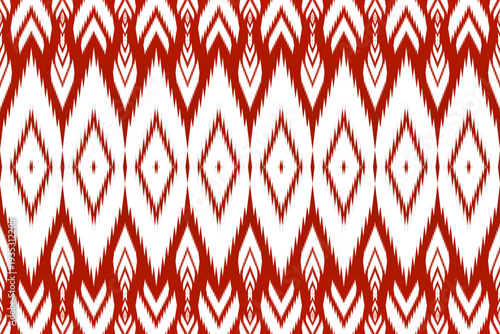 Wallpaper Mural THAI RED WHITE SEAMLESS PATTERN Torontodigital.ca