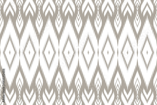 Wallpaper Mural Thai floral fabric Seamless pattern in white and brown pastel Torontodigital.ca