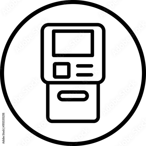 Atm Machine line icon style