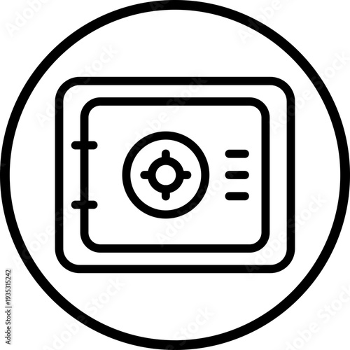 Safe Box line icon style