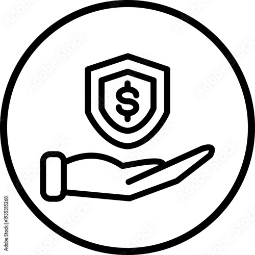 Insurance line icon style