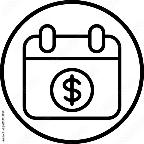 Payment Day line icon style