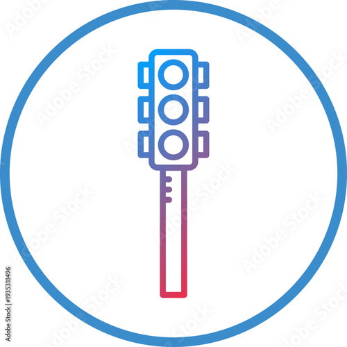 Traffic Lights Line Icon Style