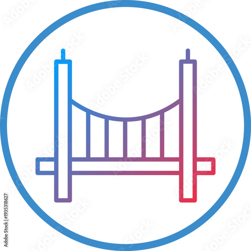Bridge Line Icon Style