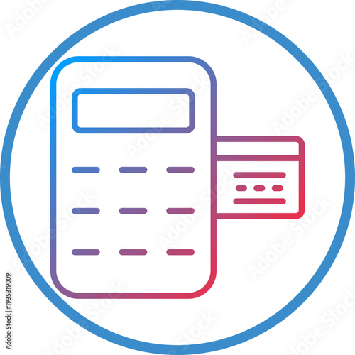 Pos Terminal Line Icon Style
