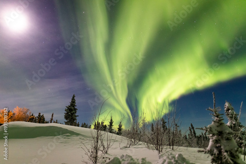 アラスカ　フェアバンクスのオーロラ