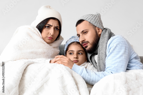 Frozen family in hats with ...