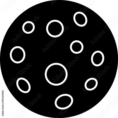 Moon Icon – Glyph Lunar Celestial Symbol