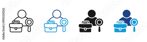 Candidate Review icon set multiple style collection