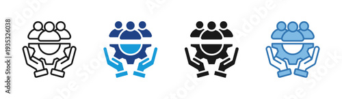 Worker Protection icon set multiple style collection