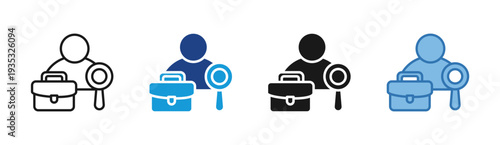 Candidate Review icon set multiple style collection