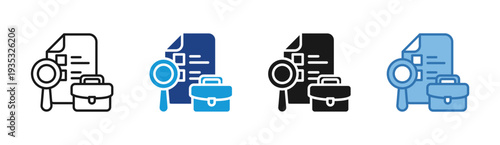 Resume Audit icon set multiple style collection